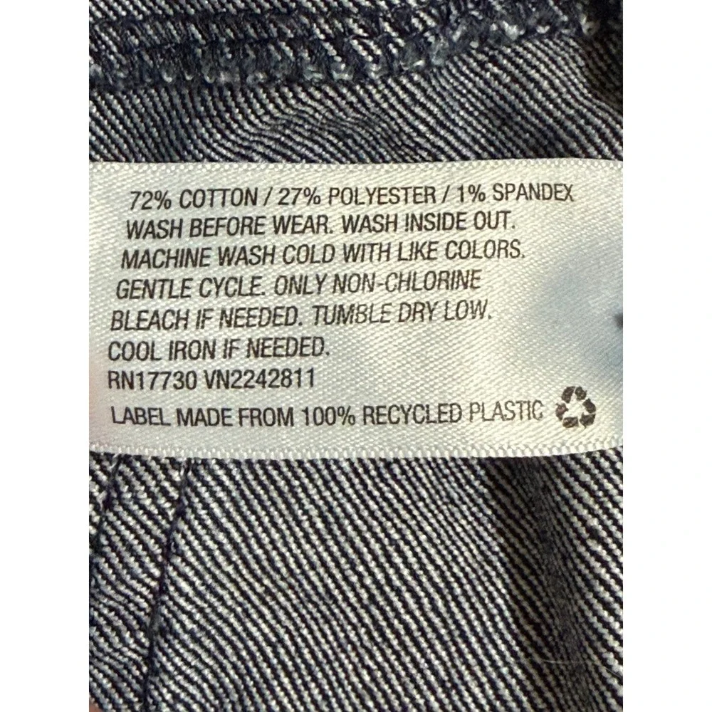 Cherokee Girls Dark Wash Denim Bib Overalls Size Large L/G Straight Leg Stretch